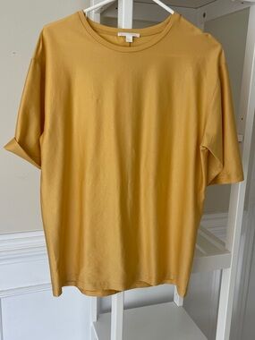 COS Women's Short Sleeve Crew Tee in Mustard